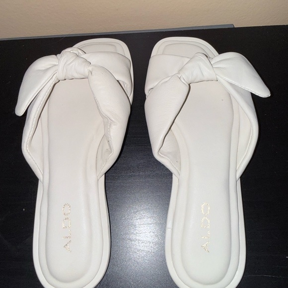 Aldo Shoes - ALDO Women's Cream Knot Slide Sandals